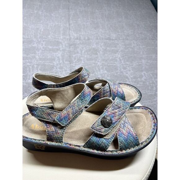 Alegria Lite Lula Woven Wonder Sling back Womens Colorful Sandals Sz 39 - Picture 2 of 7